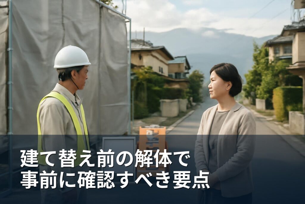 建て替え前に確認・準備するポイント｜南アルプス市での解体チェックリスト