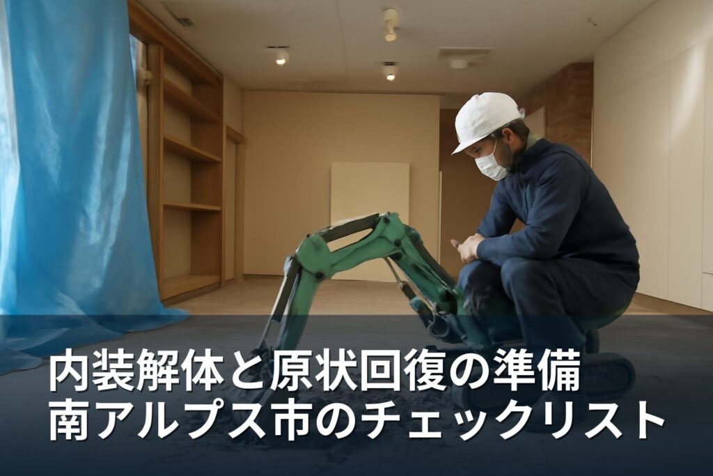 南アルプス市向け｜テナント退去の内装解体チェックリスト