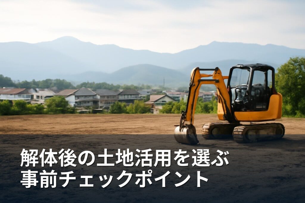 解体後の土地活用アイデアと事前チェック｜南アルプス市向け