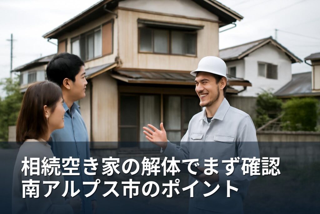 相続した空き家の解体でまず確認すること（南アルプス市向け）