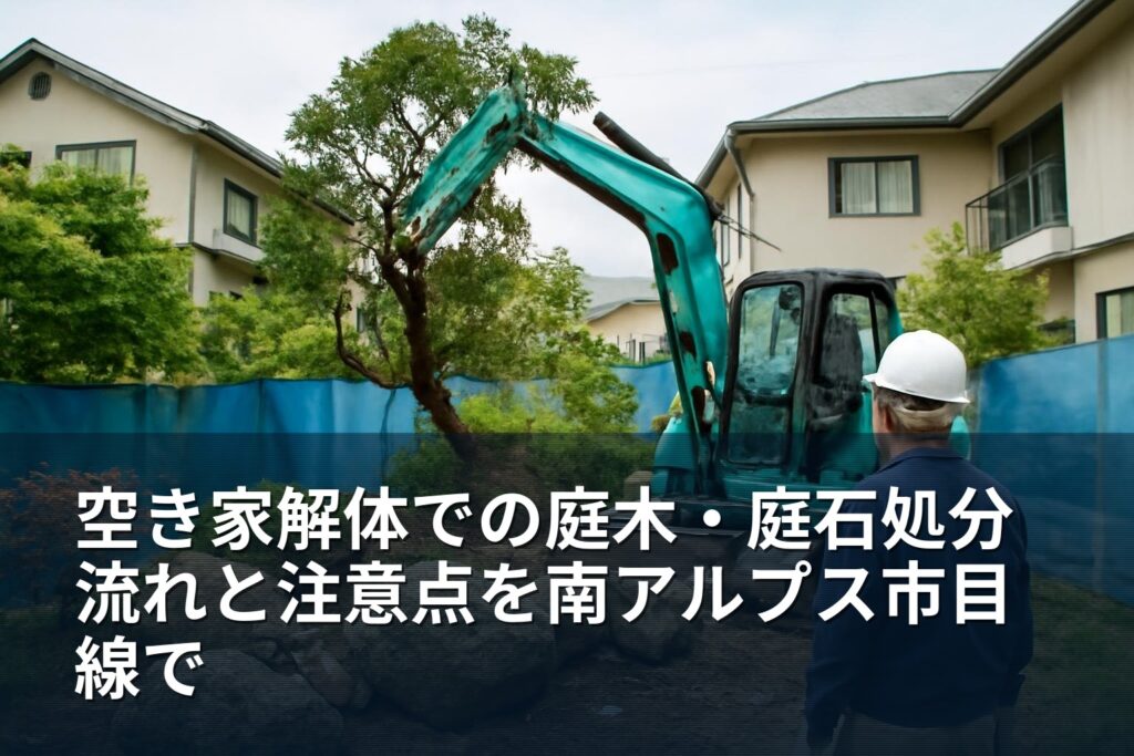 空き家解体での庭木・庭石の処分の流れと注意点｜南アルプス市でのポイント