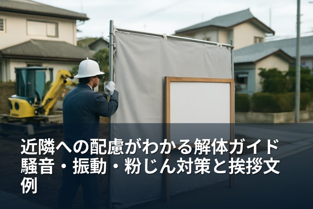 山梨・南アルプス市｜近隣に配慮した解体工事の実例と挨拶文例