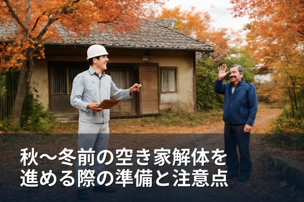 秋〜冬前に進める空き家解体の準備と注意点（南アルプス市向け）