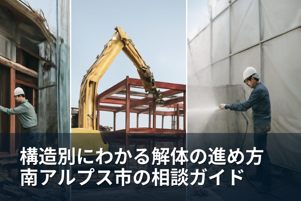 木造・鉄骨・RC別の解体の進め方と注意点｜南アルプス市で知る違い