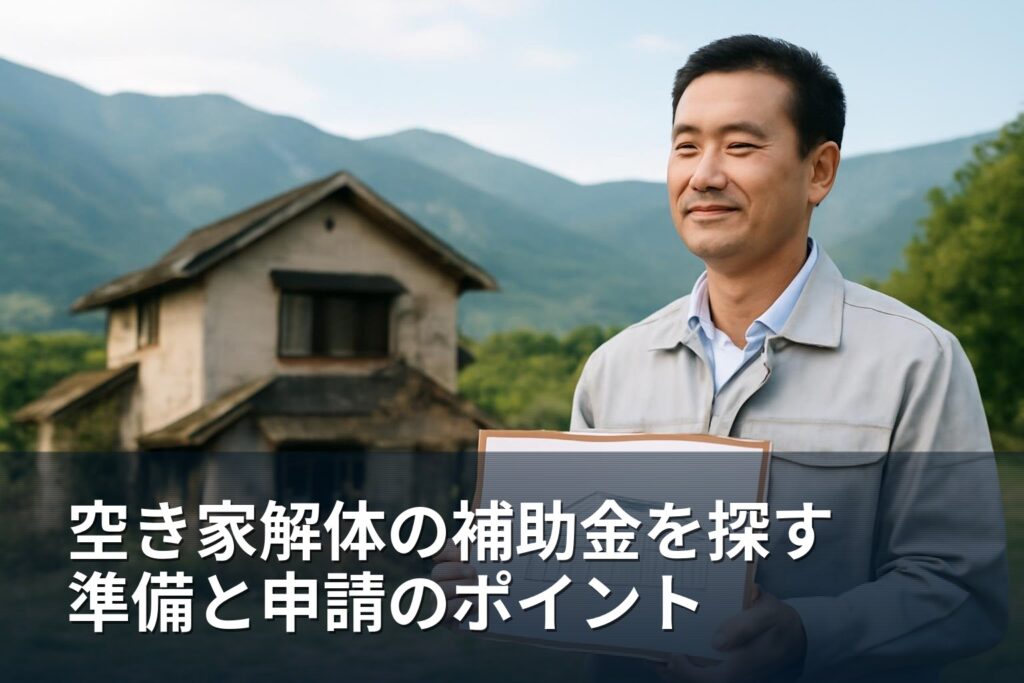 山梨（南アルプス市）で確認する空き家解体の補助金と支援制度