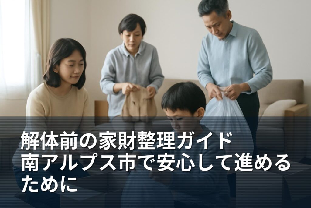 南アルプス市の空き家｜解体前の家財整理と進め方ガイド