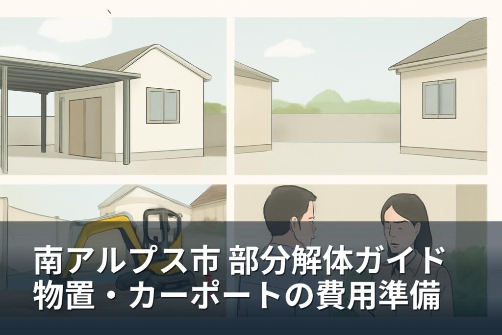 南アルプス市で部分解体を頼む前に知る費用と準備