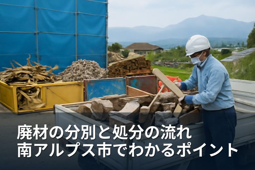 解体で出る廃材の分別と処分の流れ｜南アルプス市向け