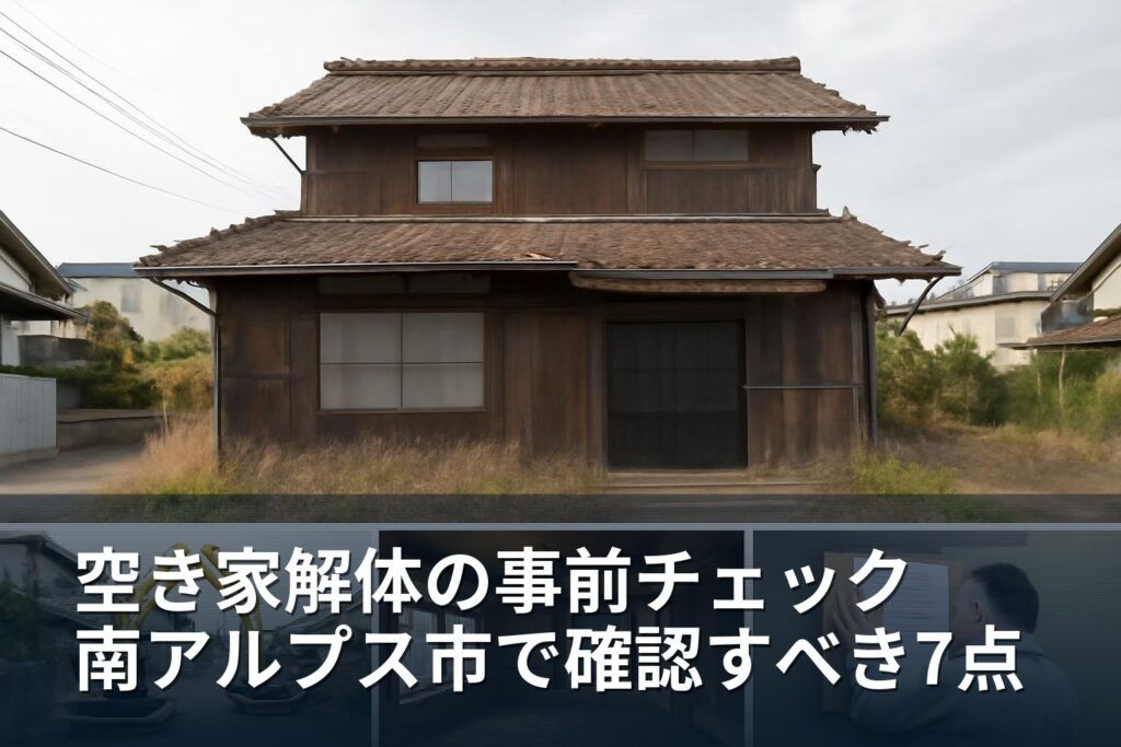 南アルプス市で空き家解体を進める前に確認する7つのポイント