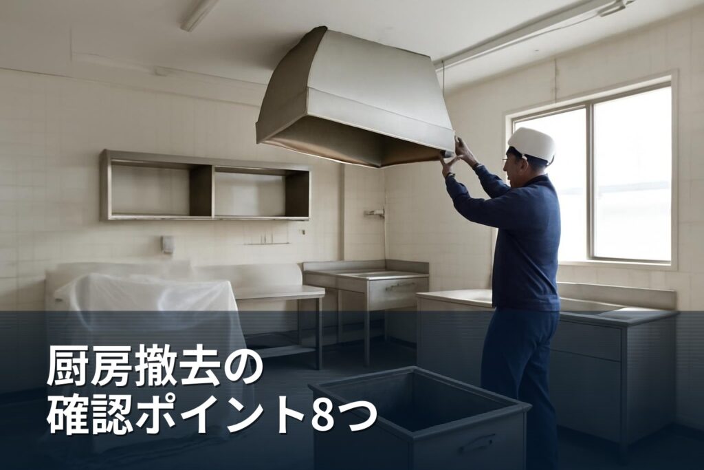 南アルプス市｜飲食店の厨房撤去で事前に確認する8つのポイント