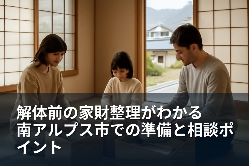 南アルプス市で解体前にする家財整理の手順と業者に相談するポイント