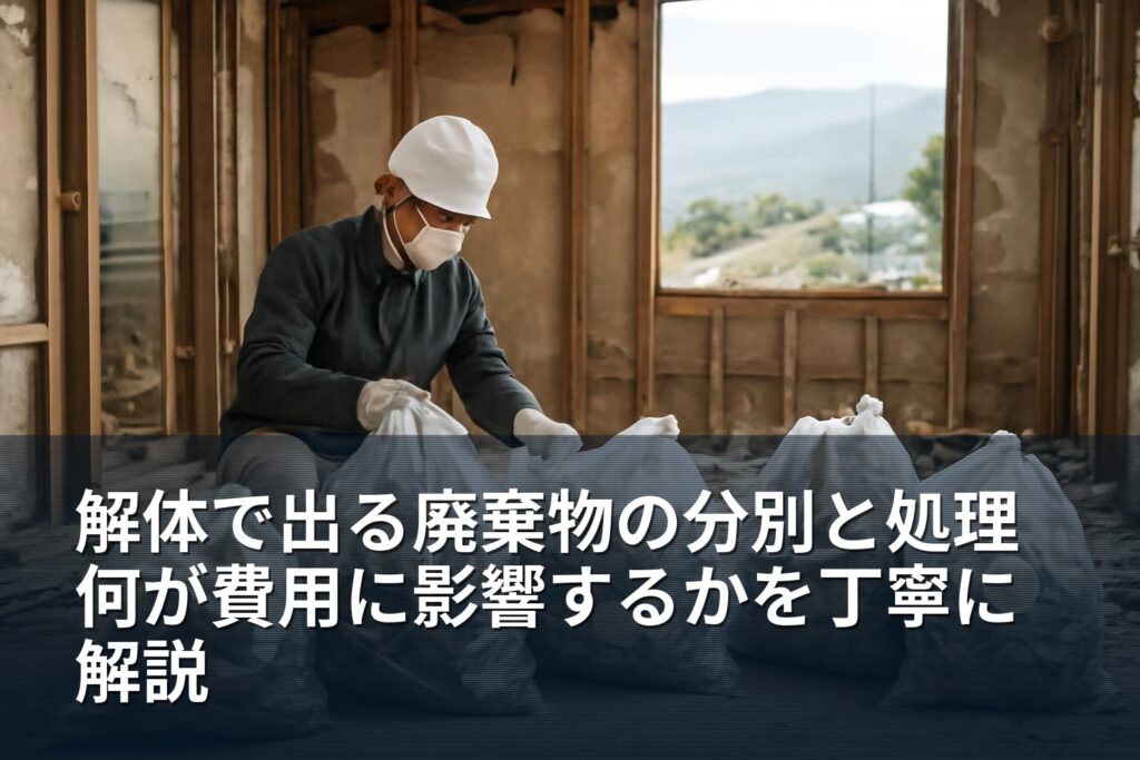南アルプス市｜解体で出る廃棄物の分別と処理の進め方
