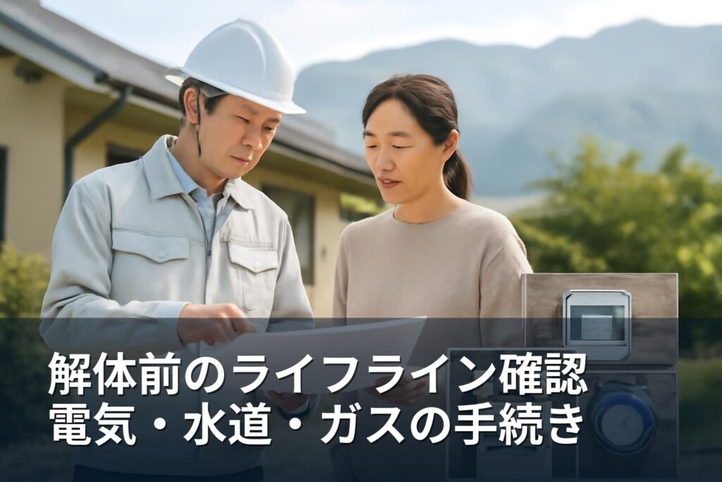 南アルプス市で解体前に確認する電気・水道・ガス手続き