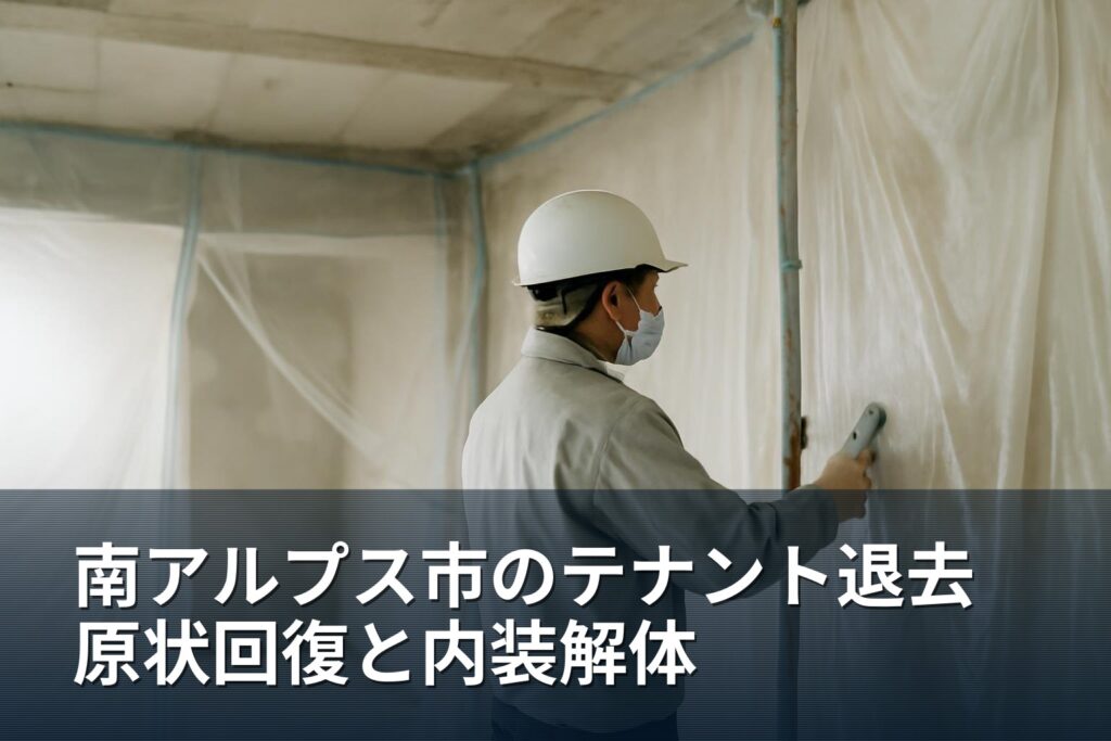 南アルプス市｜テナント退去時の原状回復と内装解体の進め方