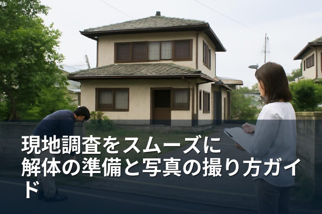 南アルプス市｜現地調査をスムーズにする解体準備と写真の撮り方ガイド