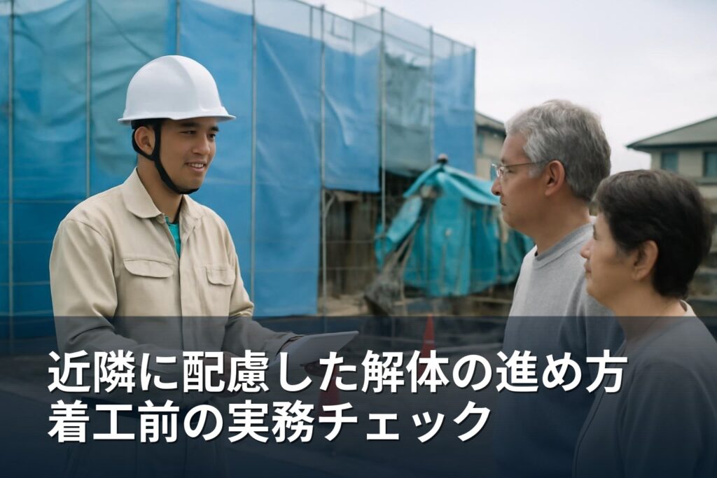 南アルプス市で解体前に知る近隣配慮の実務とチェックリスト