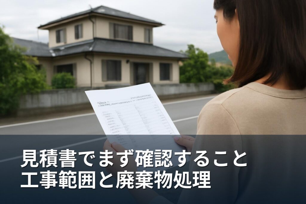 解体見積書の見方と比較チェックリスト（南アルプス市向け）