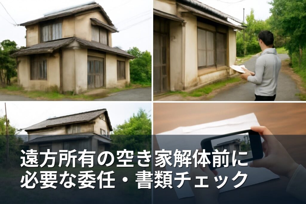 遠方所有の空き家を解体する前に準備すること