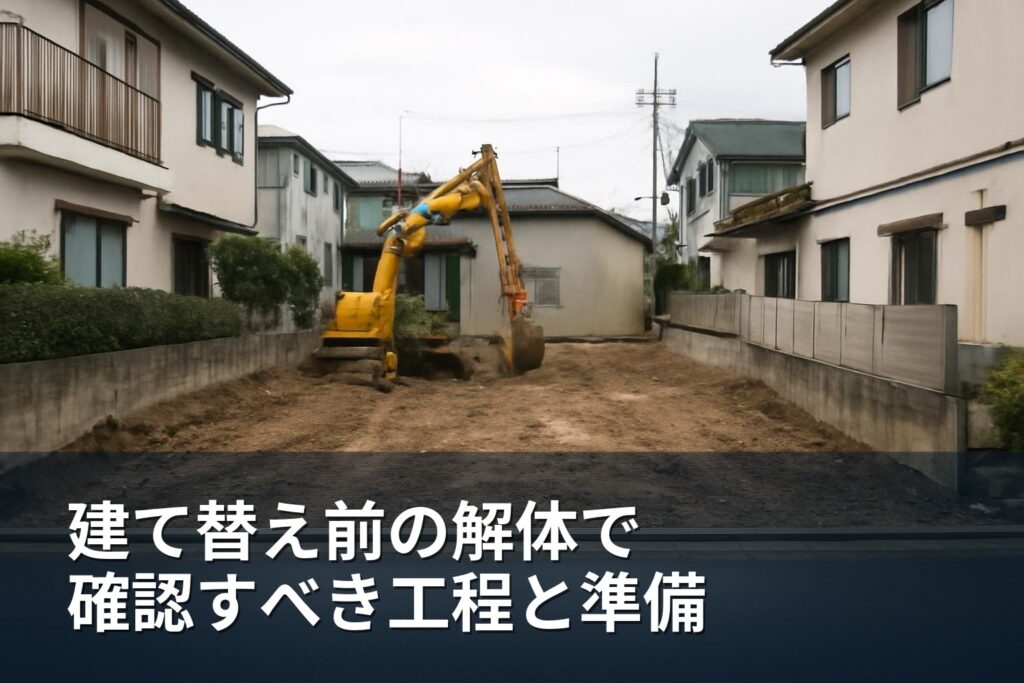 建て替え前の解体で確認する工程と敷地引渡しガイド