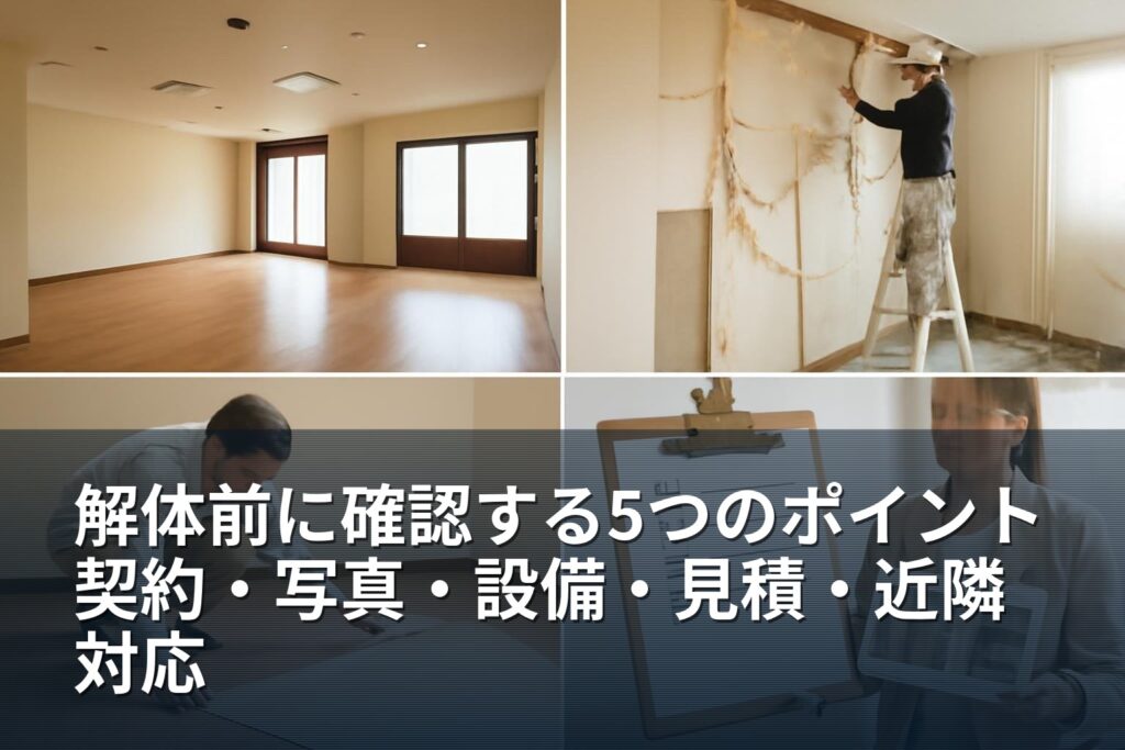 賃貸テナントの原状回復：解体前に確認する5つのポイント（店舗・事務所向け）